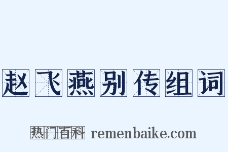 赵飞燕别传组词是什么意思的图片